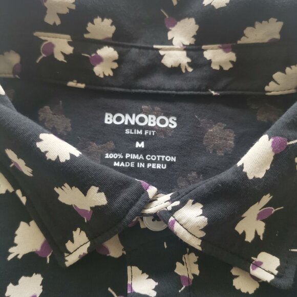 Two (2) Bonobos Polos - Jersey & Classic Pique - Black & Grey - Size M Slim fit - Picture 3 of 5